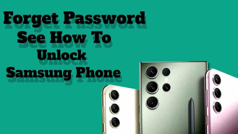 forget password samsung phone see how to fix