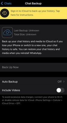 iphone chat backup