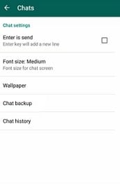 android whatsapp setting