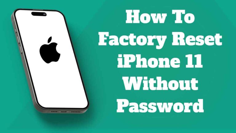 Factory Reset iPhone 11 Without Password